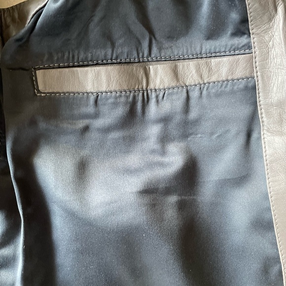 Skingraft New With Tag Rare Leather and Cotton Grey Vest - Picture 7 of 9